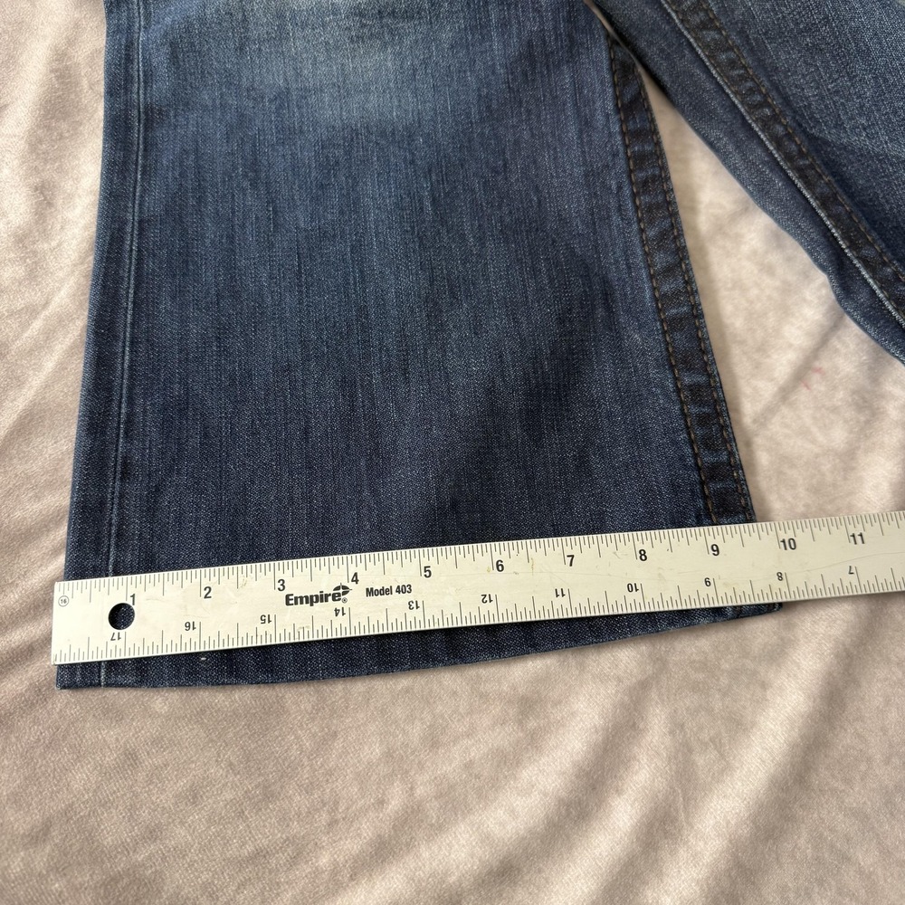 VTG True Religion Rainbow Billy Jeans Mens 33x30 Blue Straight Denim USA - Picture 9 of 12